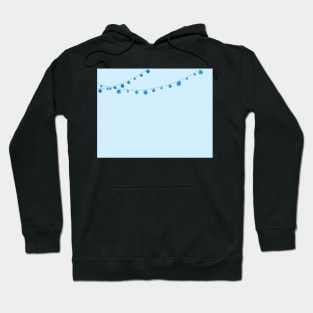 Light Blue Background and Star of David Bunting Hoodie